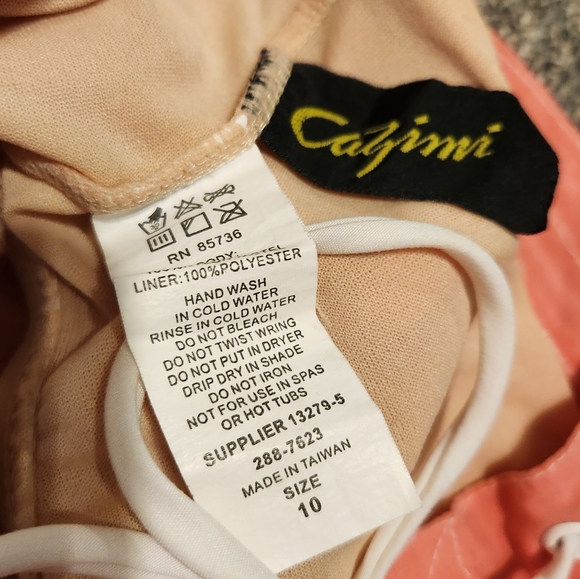 Retro board surf shorts sz 10 coral pink - white piping - Picture 12 of 12